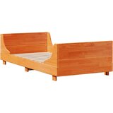 Posteljni okvir brez vzmetnice voščeno rjav 100x200 cm borovina | Shoptok.si