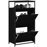  The Living Store Omarica za čevlje črna 60x34x112 cm inženirski les - Omarica Za Čevlje, (21485754) Cene