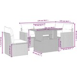  6-dijelni set vrtnih sofa s jastucima crni od poliratana | shoptok.hr