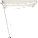  Tenda na ručno uvlačenje s LED svjetlima 400 x 350 cm krem | shoptok.hr