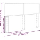  Uzglavlje s uzglavljem Betonski sivi 140 cm Konstruirano drvo | shoptok.hr