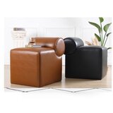 Atelier Del Sofa rohin deri puf - black black pouffe | Eponuda.com