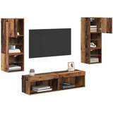 TV zidna jedinica Zidne 6 pcs Staro drvo Konstruirano drvo | shoptok.hr