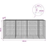  Gabion s 5 mm žicom i mrežom 5x5 cm 350x50x150 cm | shoptok.hr