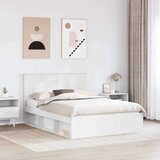  Konstrukcija postelje Bela 140 x 200 cm Masivno borovo les, (5000104208) | Shoptok.si