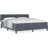 Box Spring krevet s madracem tamno sivi 180x200 cm baršun | shoptok.hr