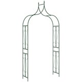 vidaXL Vrtni obok temno zelen 120x38x258 cm železo, (20758622) u