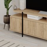 Marckeric TV omarica v hrastovem dekorju v naravni barvi 160x48 cm Hinoa – | Shoptok.si
