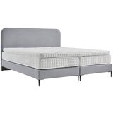 MID.YOU POSTELJA BOXSPRING x , tekstil, leseni material svetlo siva | Shoptok.si
