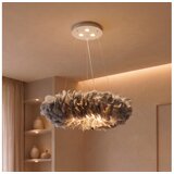 Brilagi LED luster na sajli FEATHER, 3x E27 (maks. 40W) / 230V + 3x LED 3W, Ø 50 cm, u sivoj boji Cene