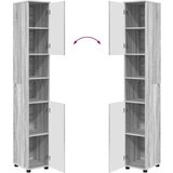 vidaXL Set namještaja za kupaonicu s ladicama 4 pcs Sivi hrast sonoma | shoptok.hr