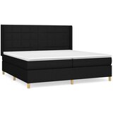  Krevet s oprugama i madracem crni 200x200 cm od tkanine | shoptok.hr