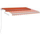 Tenda na ručno uvlačenje LED 300 x 250 cm narančasto-smeđa | shoptok.hr
