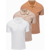 Ombre Set of men's pique knit polo shirts 3-pack | Shoptok.si