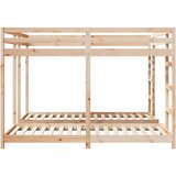  Trokatni krevet Prirodna 80 / 200 x 200 cm Čvrsto borovo drvo | shoptok.hr
