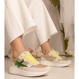D/CEO marka niezdefiniowana Beige women's sports sneakers with glitter Kaletti | Shoptok.si