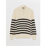 LC Waikiki Men's High Neck Long Sleeve Striped Knitwear Sweater Cene