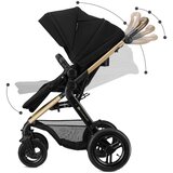 Kinderkraft Voziček Moov 2 XL 3v1 MINK PRO, Pure Black | Shoptok.si