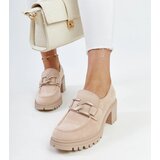 VINCEZA Beige leather-lined suede shoes | shoptok.hr