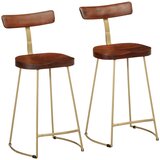 vidaXL barski stolčki 2 črni 49x43x88 cm trden mangov les | Shoptok.si