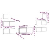  7-dijelni set TV ormarića sjajni bijeli konstruirano drvo | shoptok.hr