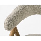 Unique Furniture Kremno bel/v naravni barvi oblazinjen jedilni stol z nasloni za roke Frances &amp;ndash; Slike