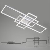 BRILO led prigušiva plafonski luster frame LED/51W/230V hrom + daljinski upravljač | Eponuda.com
