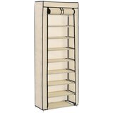 vidaXL Ormarić za cipele s pokrovom od tkanine 57 x 29 x 162 cm krem cijene