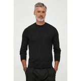 Armani_Exchange Volnen pulover moški, črna barva