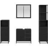 vidaXL set namještaja za kupaonicu 4 pcs crni hrast 65 x 33 x 60 cm | shoptok.hr
