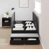  Krevet s ladicama s ladicama Crni hrast 75 cm Konstruirano drvo | shoptok.hr