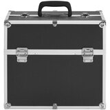 vidaXL Kovčeg za šminku 37 x 24 x 35 cm crni aluminijski | shoptok.hr