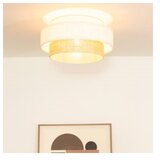  plafonsko svetlo boho 1xE27/60W/230V fi 40 cm bela/juta | Eponuda.com