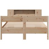 vidaXL Krevet s regalom za knjige bez madraca 120x190 cm od borovine | shoptok.hr