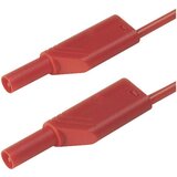 SKS Hirschmann 4 mm safety test lead\, 2x stackable plugs\, 1 mm²\, 50 cm, (20423409) Cene