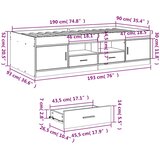  Dnevni krevet s ladicama bez madraca boja hrasta 90x190 cm | shoptok.hr