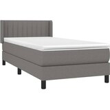  Krevet s oprugama i madracem tamnosivi 90 x 190 cm od tkanine | shoptok.hr