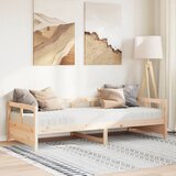 vidaXL Izvlečna postelja brez vzmetnice 80x200 cm trdna borovina Cene