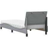  Krevet s madracem Hanko svjetlosivi 90x190 cm od tkanine | shoptok.hr