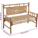  Klupa s jastukom 120 cm od bambusa | shoptok.hr