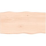Stolna ploča 100x50x2 cm netretirana hrastovina sa živim rubom | shoptok.hr