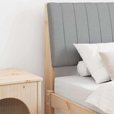 vidaXL Tapecirani uzglavlje Svijetlo siva 75 cm Čvrsto borovo drvo Cijene