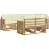  Set vanjskih sofa 7 pcs Bijela i krem 247 x 128,5 x 73 cm | Shoptok.si
