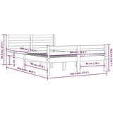  Posteljni okvir bel iz trdnega lesa 140x200 cm, (20601206) | Shoptok.si