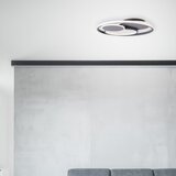Brilliant LED prigušiva plafonska svetiljka RUNDA LED/50W/230V 3000-6500K crna + daljinski upravljač | Eponuda.com