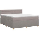  Boxspring krevet s madracem Sivosmeđa 140 x 200 cm Tkanina | shoptok.hr