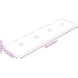  Zidna uzglavlja 12 pcs Sivi 60 x 15 cm Lažna koža | shoptok.hr