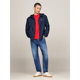 Tommy Jeans Prehodna jakna 'Chicago ' mornarska / rdeča / bela | Shoptok.si