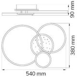 Wofi 11657 - led prigušiva plafonska lampa kiah LED/32,5W/230V 3000K | Eponuda.com