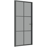  Unutarnja vrata 93 x 201,5 cm crna od ESG stakla i aluminija | Eponuda.com